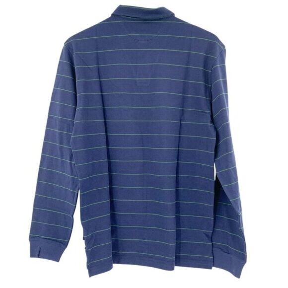 NWT AYR The PhD Greener Pastures Navy Green Stripe Button Down Shirt Medium - Picture 4 of 8